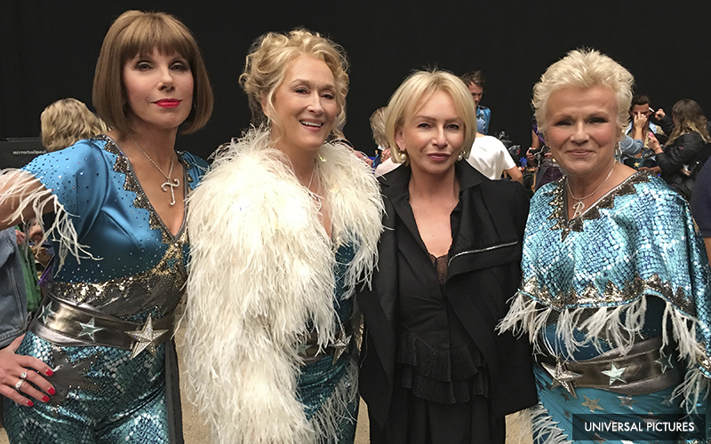 Judy Craymer with Meryl, Christine, Julie – Universal Pictures
